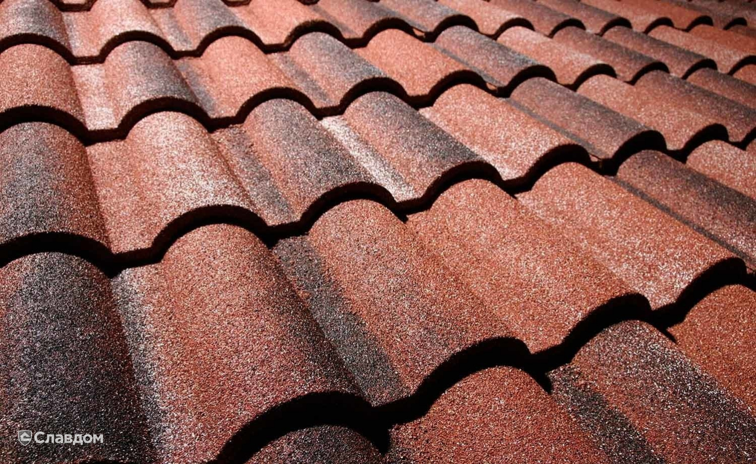 Композитная черепица рядовая AeroDek Firenze цвет Средиземноморская терракота (12)
